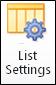 List Settings Button on a SharePoint ribbon