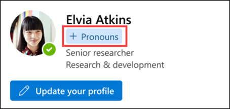 Pronouns in header on LPC