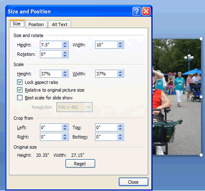 Format Picture dialog box