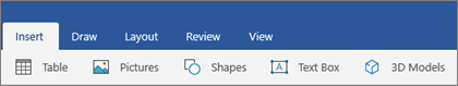 The insert tab of the ribbon showing the 3D Models button