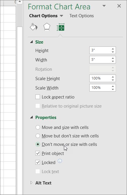 Move Or Resize A Chart Excel