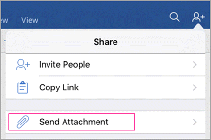 Send attachment