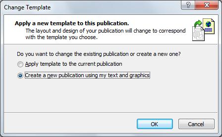 Change your template with this dialog