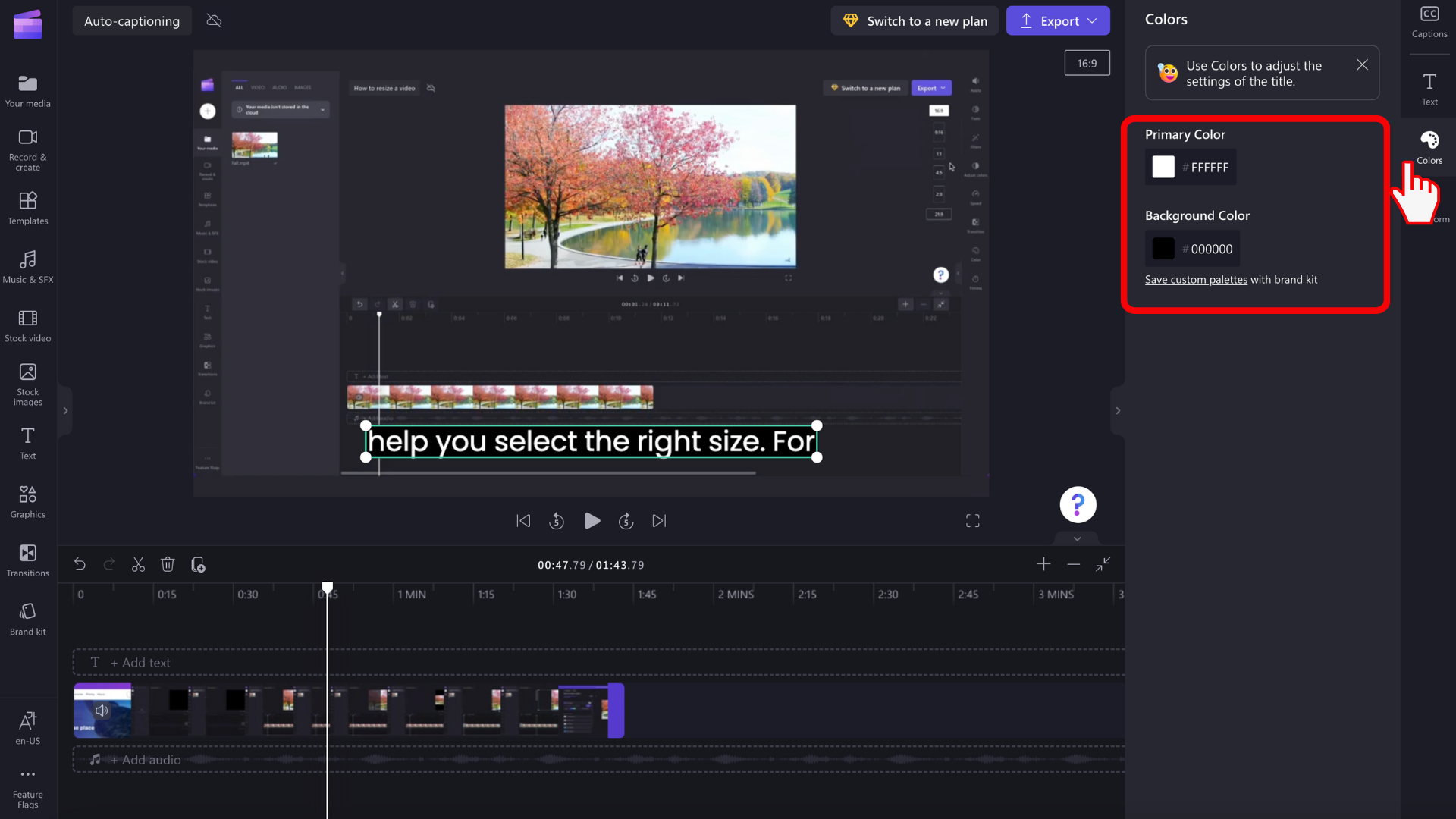 An image of a user editing the color.