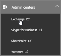 Convert an Office 365 user mailbox to a shared mailbox step 3 in the admin center select Exchange