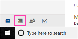 A screenshot of the Calendar button at the bottom of the page