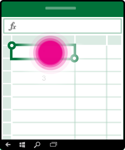 Art showing selecting and editing in a cell