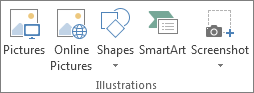 Illustrations group on the Insert tab in Excel