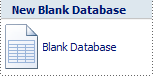 Blank Database button