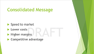Example of a text watermark, "DRAFT," used as the background of a PowerPoint slide