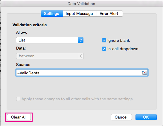 data validation in excel 2016 for mac