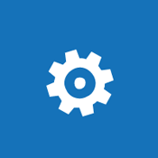 Tile image of a gear to suggest the concept of configuring global settings for a SharePoint Online environment.