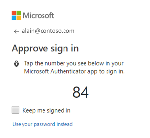 Approve sign-in box on computer