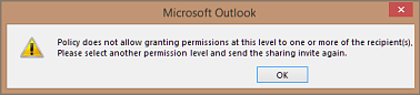 Error message - Policy does not allow granting permissions