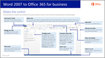 Thumbnail for guide for switching from Word 2007 to Office 365