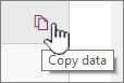 Click the copy data icon to copy the current web part data