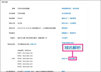 Click "域名解析 "