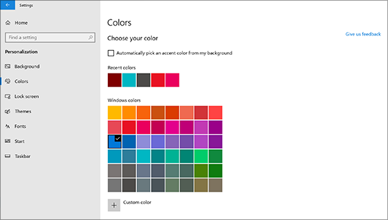 iets Alfabetische volgorde vloeistof Change your desktop background color - Microsoft Support
