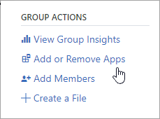 Screenshot of Office 365 connected Yammer group conversations