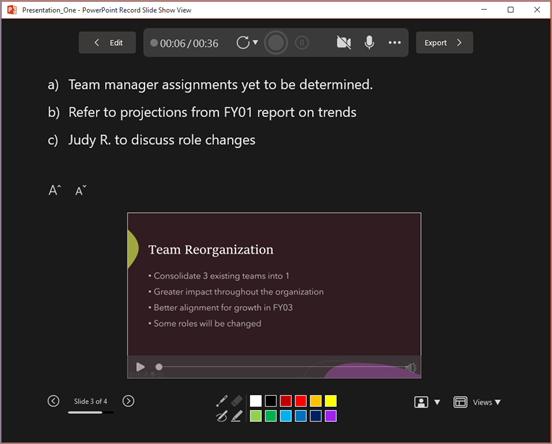Record a slide show with narration and slide timings - Microsoft Support