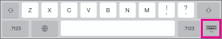 Tap the Keyboard key in the lower-right to hide the keyboard