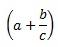 Image of a built-up equation within parentheses.