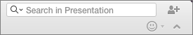 Search in Presentation box