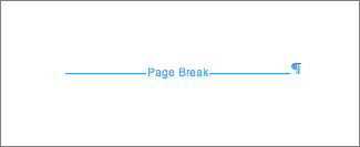 Page break example