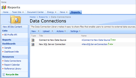 Data Connections library