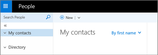 An image of what the People page looks like in Outlook Web App