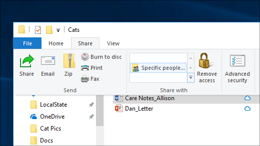 shared files back in windows