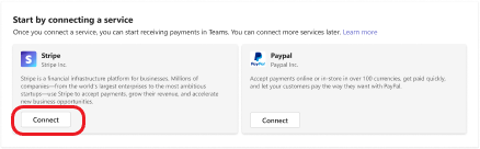 Connect a service to Payments