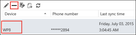Remove phone from Outlook Web App