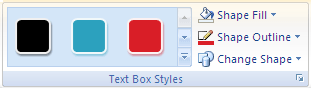Text Box Styles group