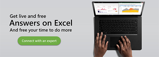 Get live and free answers on Excel