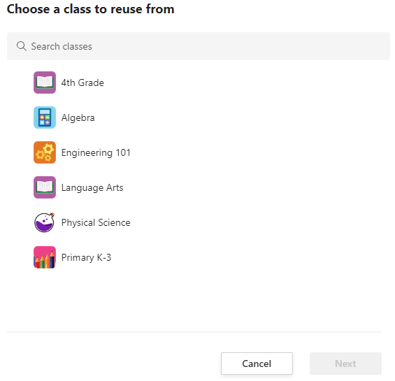 choose class