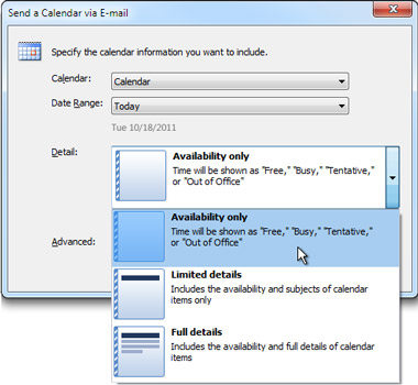 comment créer un calendrier public partagé dans Outlook 2003