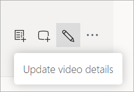 Update video details from Videos page