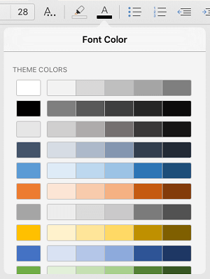 Font colors