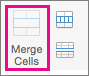On the Layout tab, select Merge Cells