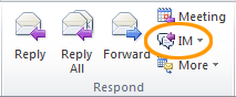 Respond with a Lync 2010 IM in Outlook 2010