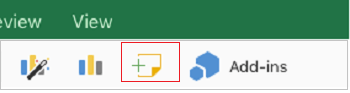 Add a comment in Excel for iPad