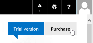 Button to purchase your Office 365 trial