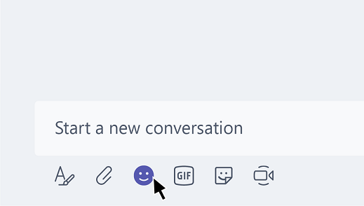 Send An Emoji Or Sticker In Teams Office Support 