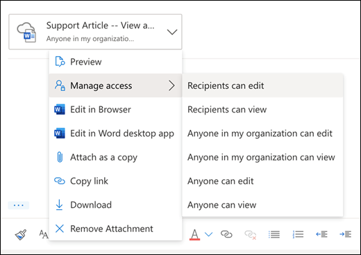 Attach in Outlook - Microsoft