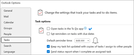 Go to File > Options > Tasks > and under Task options, check the Keep my task list updated with copies of tasks I assign to other people box.