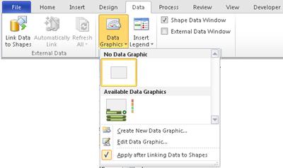 Select No Data Graphic to remove a data graphic from your shape.