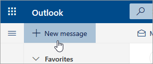 A screenshot of the New message button