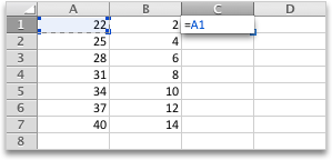 Click the first cell in your calculation