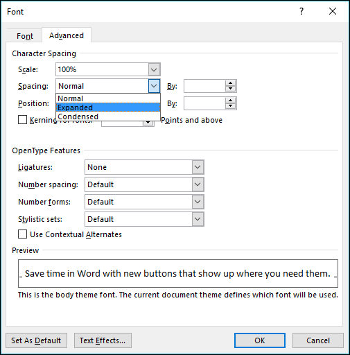 Change The Spaces Between Text Microsoft Support